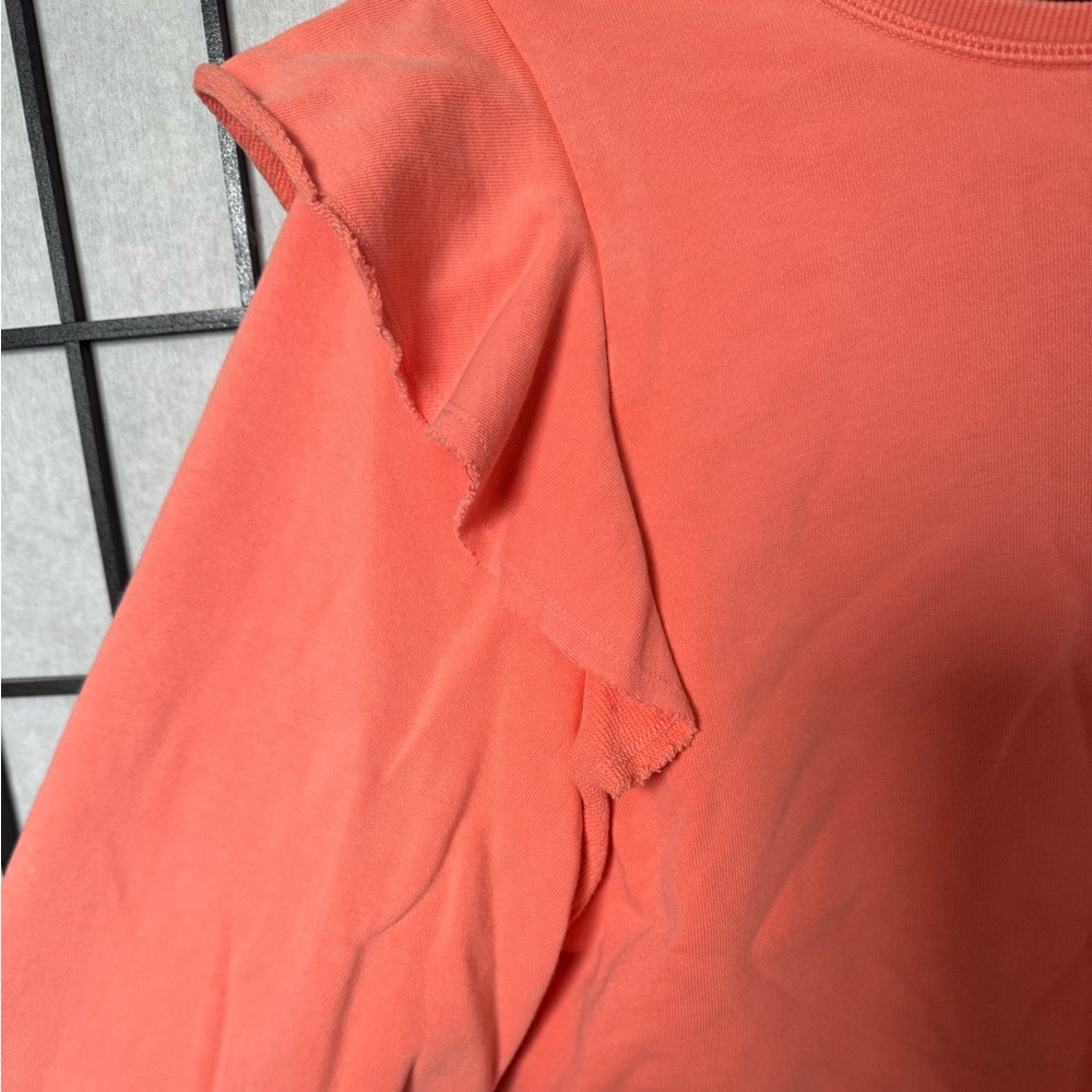 Universal Thread Coral Ruffle-Shoulder Sweatshirt - Picture 4 of 6